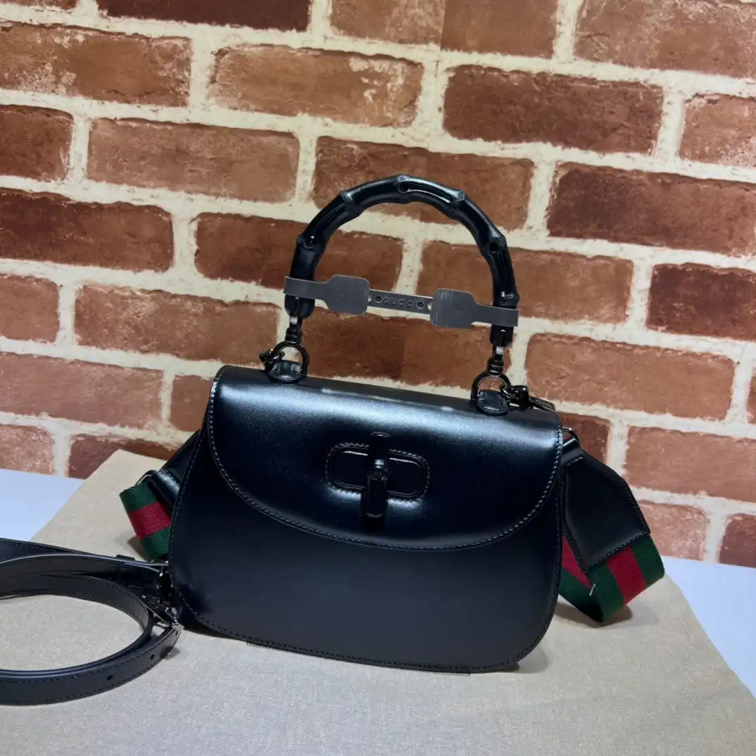 Affordable Gucci Small top handle bag with Bamboo 0125