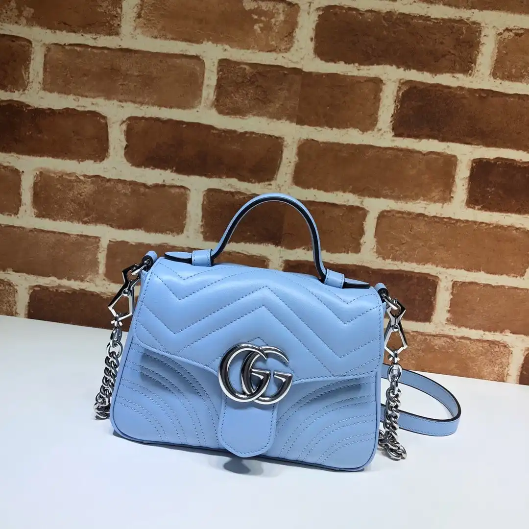 Affordable GUCCI GG Marmont mini top handle bag 0125