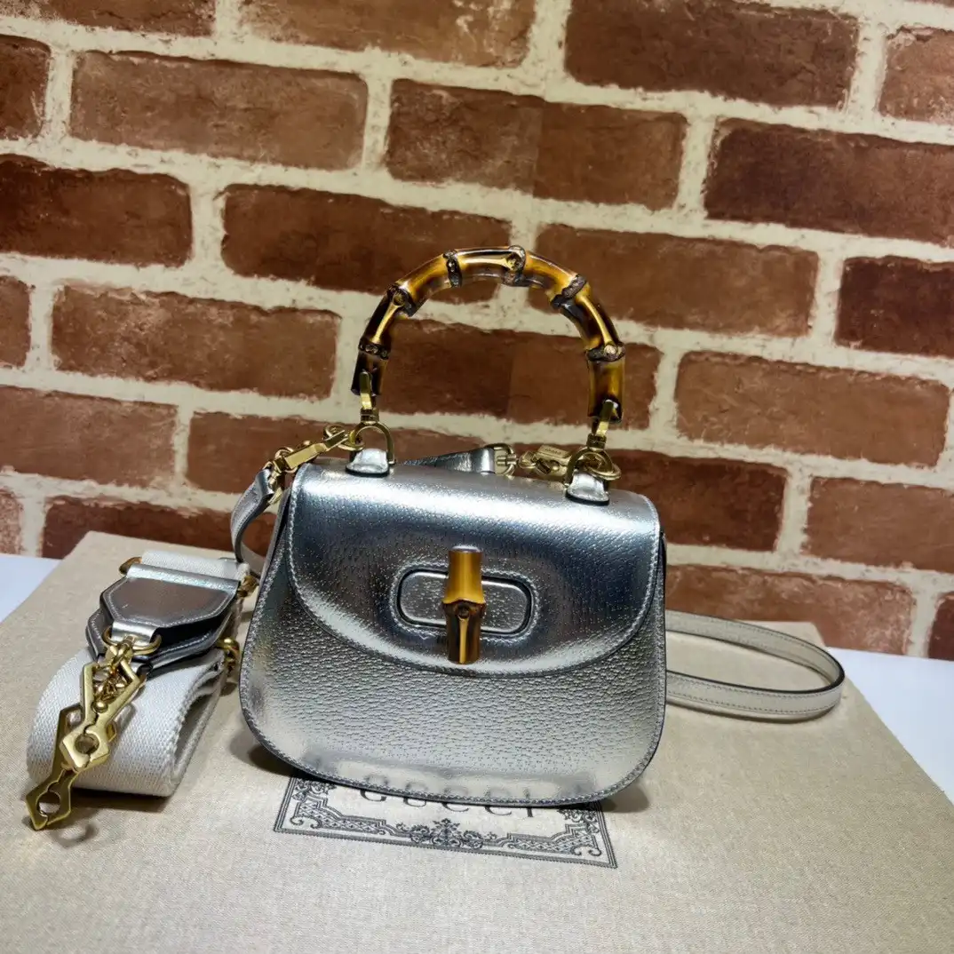 Affordable GUCCI Mini top handle bag with Bamboo 0125